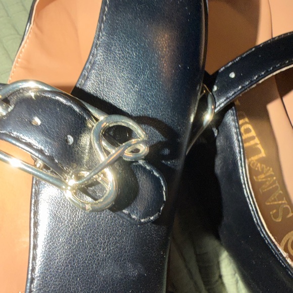 Sam & Libby Black Buckle Flats size 8.5 - Picture 4 of 6